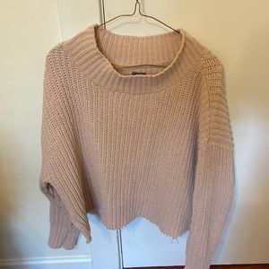 Aerie knit sweater light pink